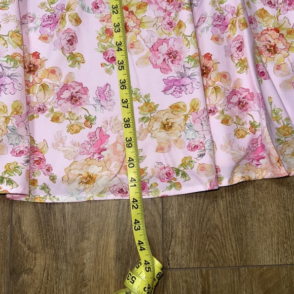 Pink Women's‎ Spring Floral Dress flowy beach maxi summer casual - Picture 2 of 6